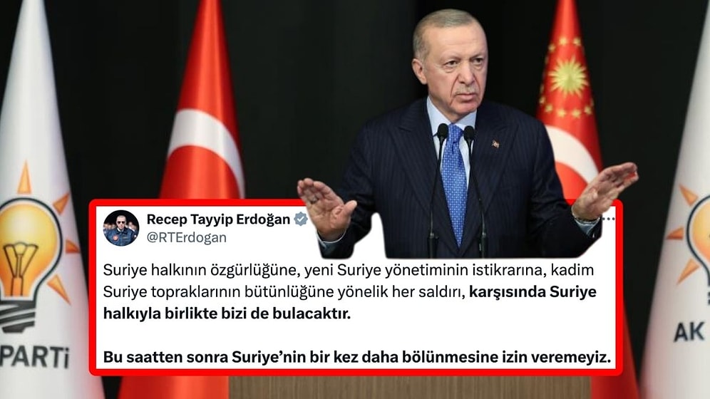 Cumhurbaşkanı Erdoğan: “Suriye'nin Bir Kez Daha Bölünmesine İzin Veremeyiz”
