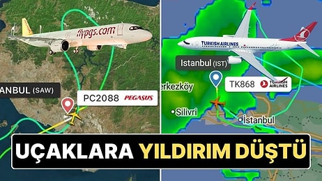 İstanbul’dan Kalkan THY Uçağına da Pegasus Uçağına da Yıldırım Düştü!