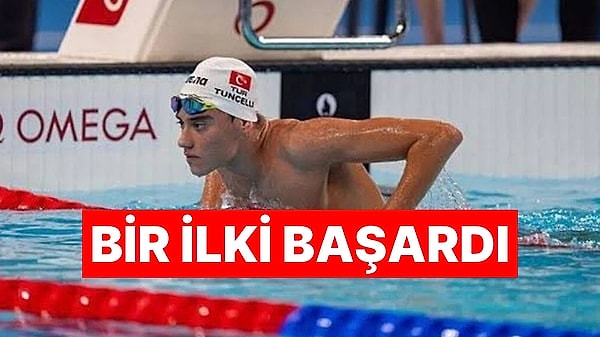 Paris 2024 Olimpiyat Oyunları'nda Türkiye'yi temsil eden en genç sporcu olan ve 1500 metre serbest stil final yarışlarında 14.41.22'lik dereceyle dev organizasyonu beşinci sırada bitiren yüzücümüz Kuzey Tunçelli, başarılarına bir yenisini daha ekledi.