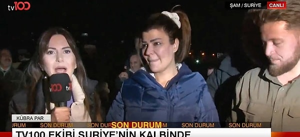 Suriye’de yönetimin el değiştirmesi sonrasında bölgeye giden gazetecilerden Kübra Par ilk izlenimleri olarak “HTŞ’liler kimsenin inancına karışmayacaklarını söyledi” paylaşımında bulundu. Par ayrıca kimsenin kendisine başörtüsü takması için baskı yapmadığını da sözlerine ekledi. Enver Aysever ise Kübra Par’a “Temelli orada kalın” dedi. Kübra Par’ın Aysever’e cevabı ise “Hadsiz, ezik ve cahil” oldu.