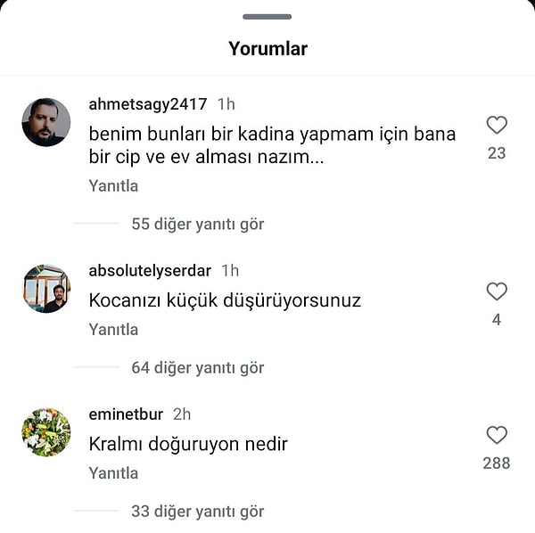 Yorumlar ise şu şekilde;