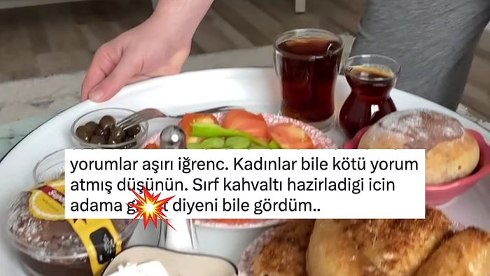 Hamile Eşine Kahvaltı Hazırlayan Adama Yapılan İğrenç Yorumlar