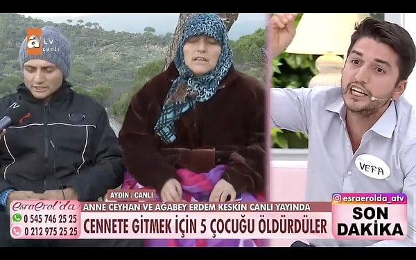 Anne "Kocamı sevdiğim için. Bir de doğum kontrol günah olduğu için." diye yanıt verdi. Yayında çocuklardan birinin babanın korkunç şiddeti sebebiyle kafa travması yaşayarak vefat ettiği de konuşuldu. Anne ısrarla reddetti. Erdem ise "Babam bize korku değil. Güzel ahlak verdi." diyerek savundu.