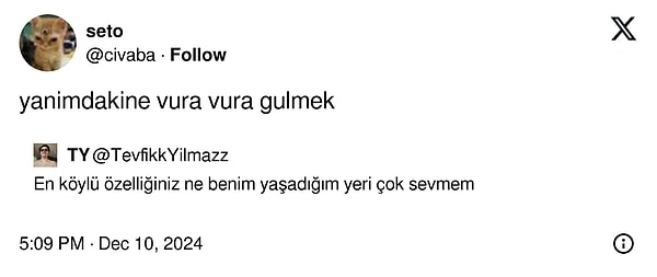 Tebrikler köylüsünüz.