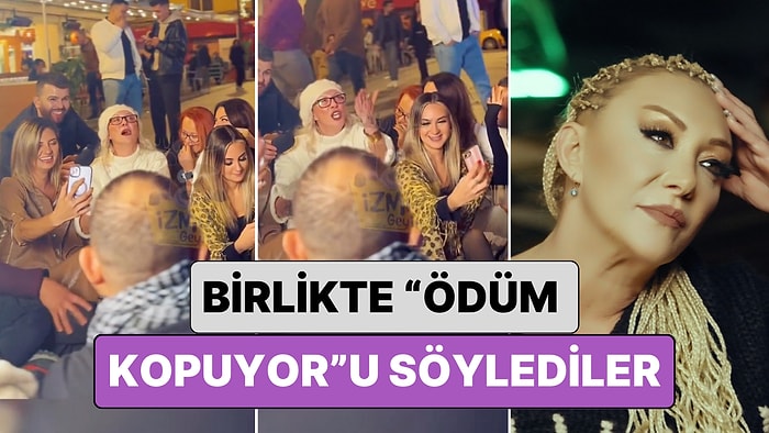 Şarkıcı Güllü Alsancak'ta Gençlerle Birlikte "Ödüm Kopuyor" Şarkısını Söyledi