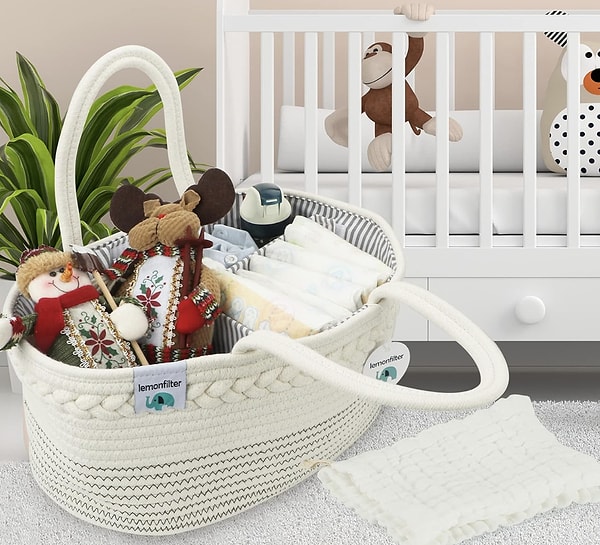 ilauke Baby Nappy Caddy Organizatör