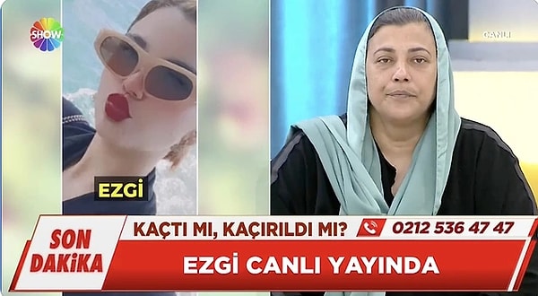 34. Ünlü gazeteci Didem Arslan'ın programı Vazgeçme'ye başvuran Melahat Zirek, 16 yaşındaki kızı Ezgi'nin kötü arkadaş ortamı yüzünden evden ayrıldığını söylemişti. 4 gündür kendisinden haber alınamayan Ezgi sonunda bulundu.