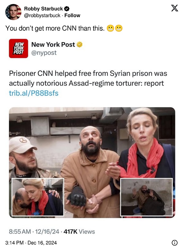 New York Post ise bu kişinin aslında Esad rejiminin bir destekçisi olduğunu iddia etti.