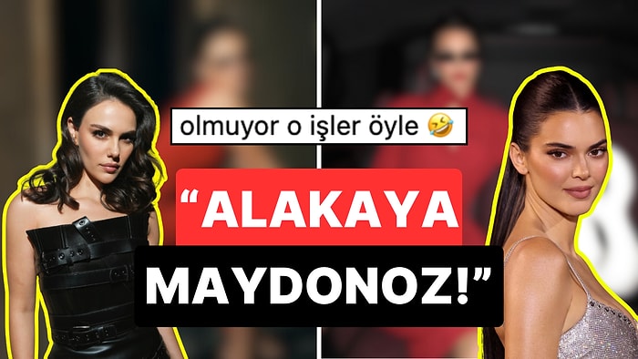 Oyuncu Özgü Kaya'nın Kırmızılar İçindeki Halinin Kendall Jenner’a Benzetilmesi Fena Dile Düştü!