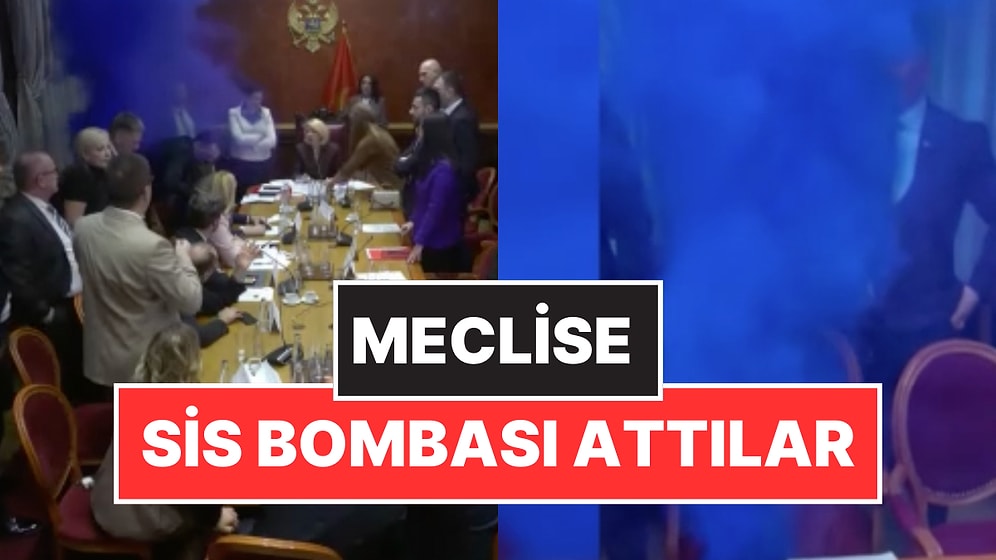 Karadağ'da Muhalefet Milletvekilleri Meclis'e Sis Bombası Attı