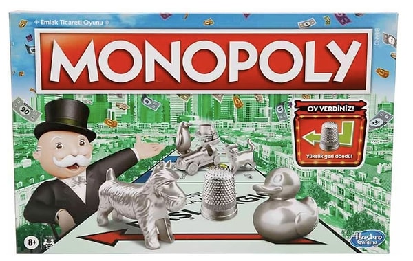 3. Hasbro Gaming Monopoly Kutu Oyunu, 8+ yaş