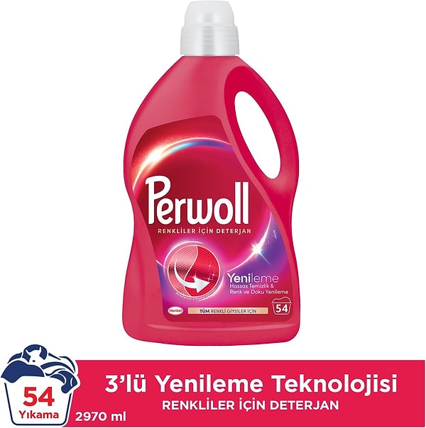 4. Perwoll Geliştirilmiş Renkli Sıvı Çamaşır Deterjanı 2970 ml