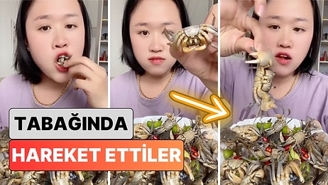 Abla Yemeğin Hareket Ediyor: Mukbang Videosu Çeken Bir Kadının Yediği Yengeçlerin Canlı Olduğu Görüldü