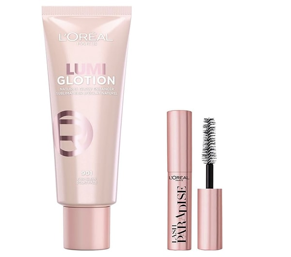 8. L’Oréal Paris Glotion All-In-One Doğal Işıltı 901 - Fair Glow & Mini Lash Paradise Siyah Maskara Makyaj Seti