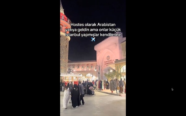 Sokağa yapılan minyatür Galata Kulesi ve Kapalı Çarşı görenleri şaşırttı.