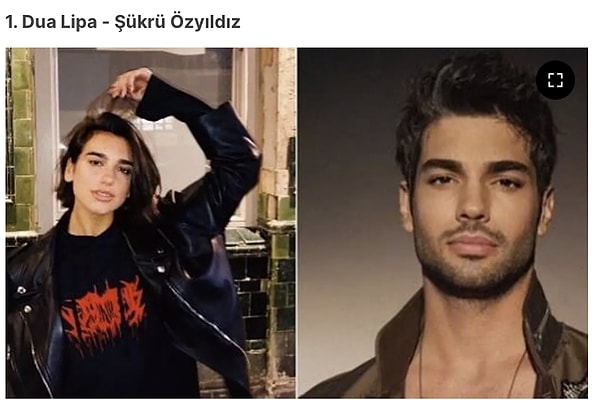 Bugünkü konumuz ise birazcık farklı. Şükrü Özyıldız ne kadar başarılı ve yakışıklı bir oyuncu da olsa kendisi zaman zaman dünyaca ünlü şarkıcı Dua Lipa'yla olan benzerliğiyle de ilgiyi üzerine çekiyor!