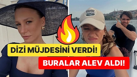 Serenay Sarıkaya'nın Kimler Geldi Kimler Geçti Çekimlerinden Set Pozları Ortalığı Yıktı Geçti!