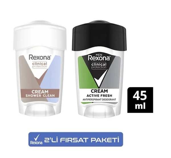 11. Rexona Clinical Protection Stick Deodorant (Kadın 45 ml + Erkek 45 ml)