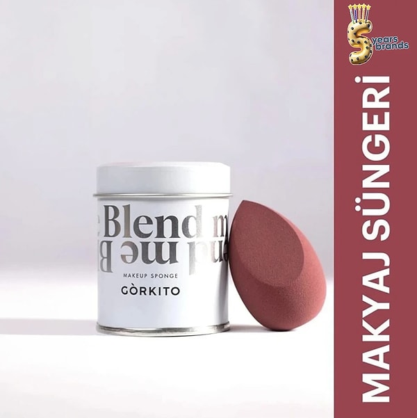 14. Görkito Makyaj Süngeri - Bordo