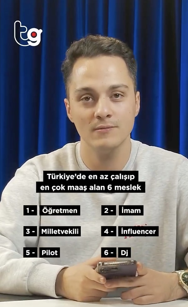 Listenin devamında ise milletvekili, pilot, imam, influencer ve dj yer alıyor.