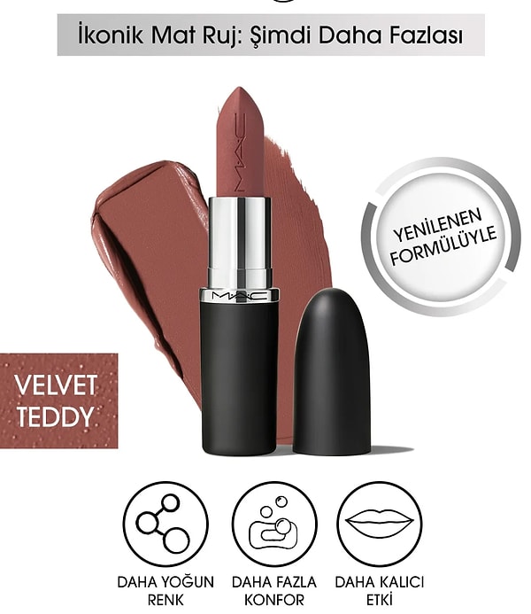 Mac M·A·CXIMAL Silky Matte Lipstick Nemlendirme Etkili Yoğun Renk Sağlayan Ruj