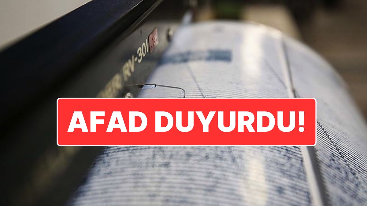 AFAD Duyurdu: Akdeniz ve Marmara Denizi’nde Deprem Meydana Geldi