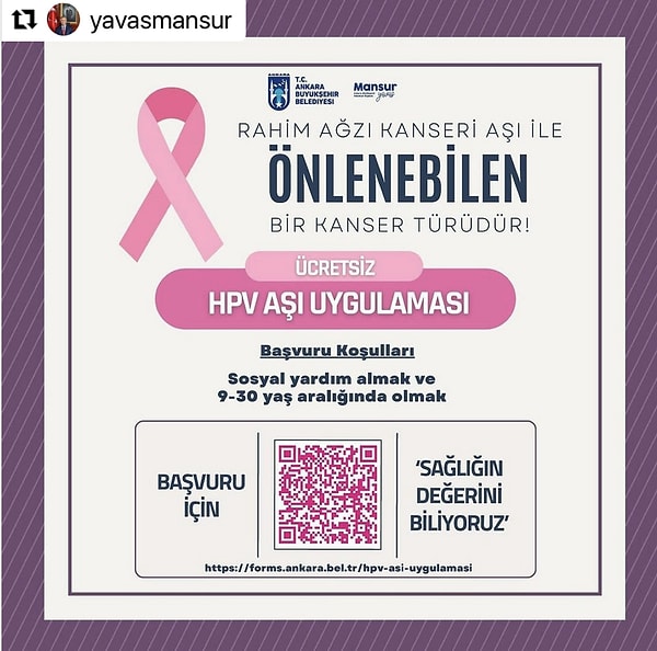 Ankara Ücretsiz HPV Aşısı