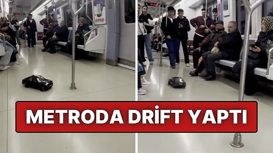 Ankara Metrosunda Eğlence Dolu Anlar! Gençlerin Uzaktan Kumandalı Araç Şovu Yolculuğu Renklendirdi