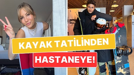 Çağla Şıkel'in Kayak Tatilinde Korku Dolu Anlar! Oğlu Kuzey'in Sağlık Durumunu Paylaştı