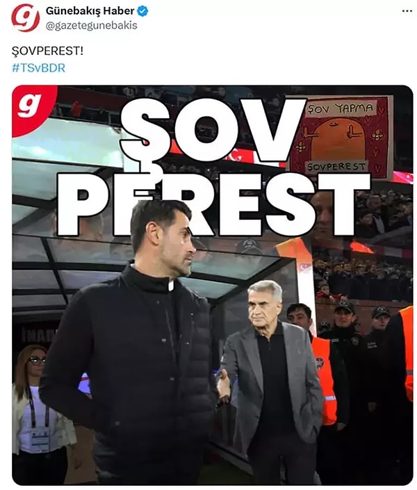 Günebakış Gazetesi, Volkan Demirel'e hitaben "ŞOVPEREST" başlığı atmıştı.