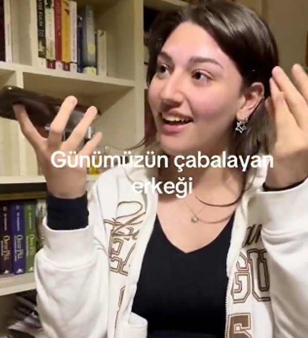 Bu yanıt karşısında neye uğradığını şaşıran genç kadın, ironi dolu bir şekilde, “Bir saniye, saygı duruşunda falan duracağım şimdi.” sözleriyle erkek arkadaşını tiye aldı.