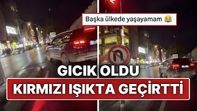 Kırmızı Işıkta Uyanıklık Yapan Sürücüye Motokuryeden Ders Niteliğinde Tepki!