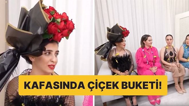 Kafasına Bir Buket Çiçek Takan Gelin Evi Yarışmacısının Bi' Garip Moda Anlayışı