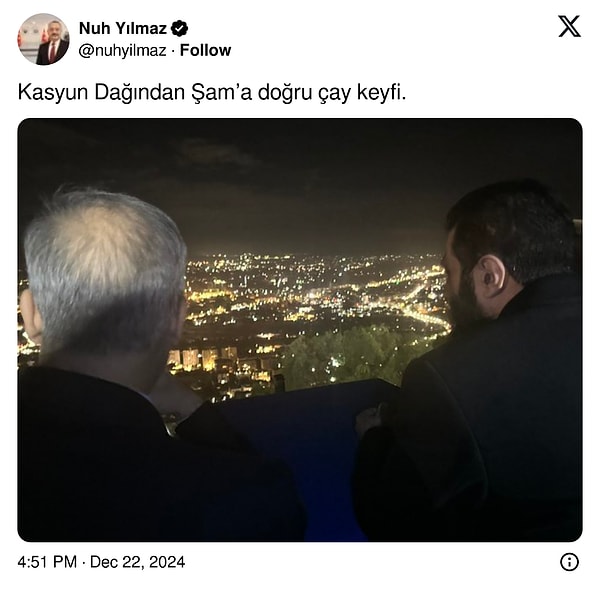 Bakan yardımcısı Nuh Yılmaz da paylaşımıyla bu göndermenin tesadüf olmadığını belirtti.