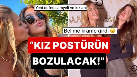 Bir Davette Boy Gösteren Emine Ün ve Kızı Duru Kınay'ın Poz Vermek İçin Eğilip Bükülmesine Yorum Yağdı!