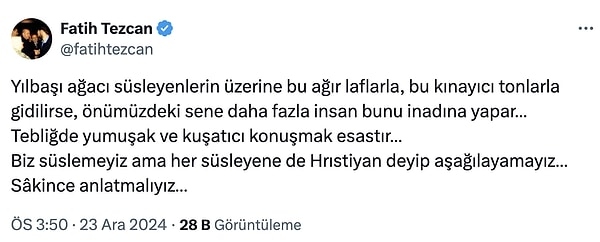 Bir de bu sert tutumu içeriden eleştiren muhafazakarlar var.