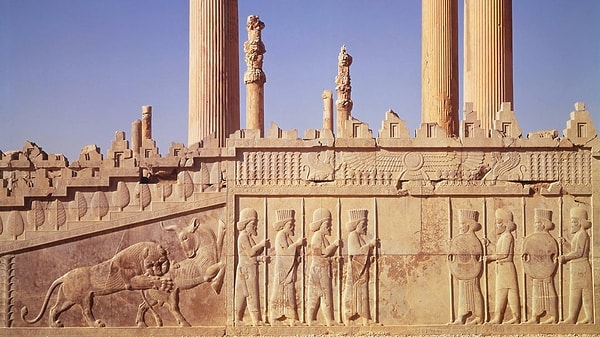 Reliefs of the Apadana Palace, constructed between 522 and 486 BCE