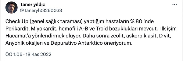 X mecrasında "Fitoterapi uzmanı" olarak tanımlayan bir kişinin şu tavsiyesi fitili ateşledi 👇