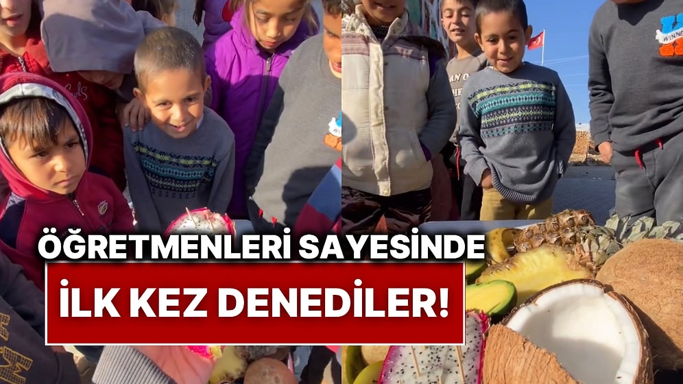 Daha Önce Hiç Tropikal Meyve Denemeyen Öğrencilerine İlkleri Yaşatan Öğretmen Alkışları Topladı!