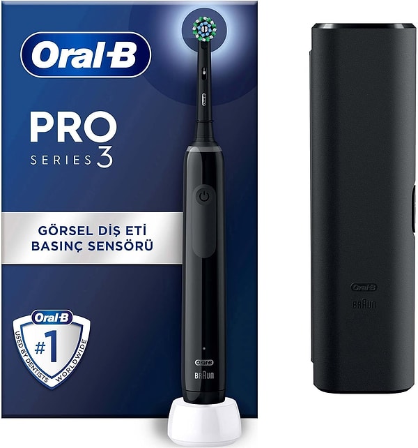 Oral-B Pro3-3500 Şarj Edilebilir Diş Fırçası (Seyahat Kabı Hediyeli)