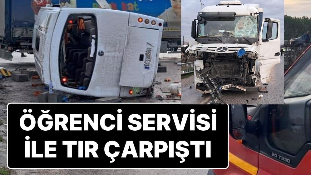 Balıkesir’de Öğrenci Servisi TIR’la Çarpıştı, Ekipler Olay Yerinde