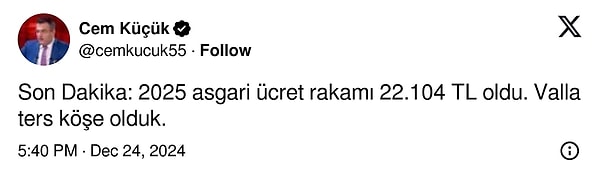 Birçok çalışanı yakından ilgilendiren asgari ücrete yapılacak zamın belli olması gündeme bomba gibi yerleşirken sosyal medyadan yapılan tepkiler çığ gibi büyümüştü.