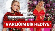 Noel'e Özel Kombin Yapıp Üstüne Sadece Kurdele Dolamaya Karar Veren Paris Hilton'dan "Hediye Benim" Paylaşımı