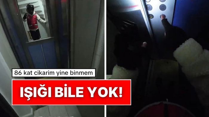 Tek Kişilik Asansörü Kayda Alan Moto Kurye Klostrofobimizi Tetikledi