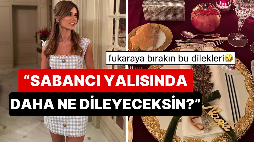 Noel Yemeğinde Narları Hürrem Sultan Gibi Giydiren Nazlı Sabancı'nın Yeni Yıl Dileği "Sen Bir Dur" Dedirtti!