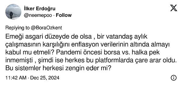 Enflasyon gerçeği tekrar hatırlatıldı.