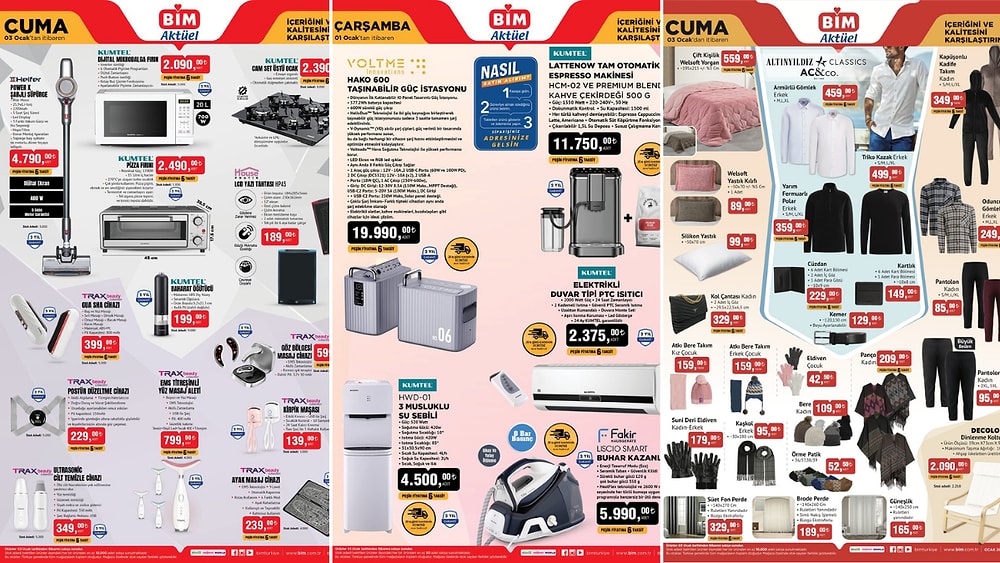 BİM'e Masaj Koltuğu Geliyor! 3 Ocak 2025 BİM Aktüel Ürünler İndirim Kataloğu