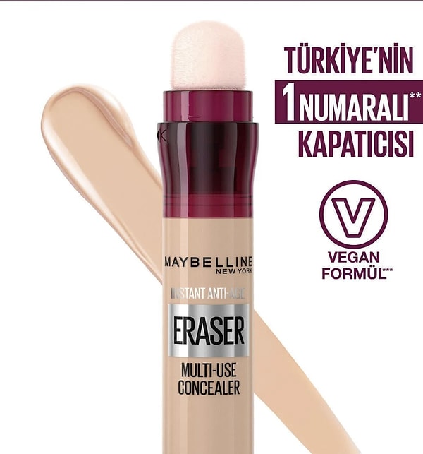 9. Maybelline New York Instant Anti Age Eraser Kapatıcı - 01 Light Concealer