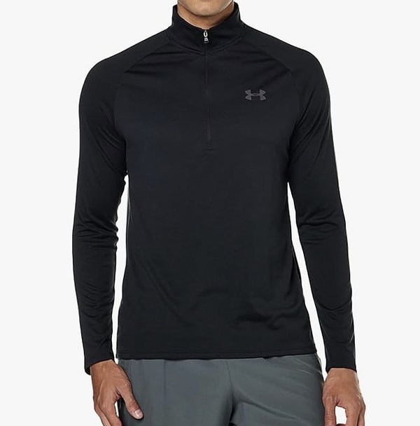 UNDER ARMOUR Erkek Tech 2.0 1/2 Zip Uzun Kol Tişört