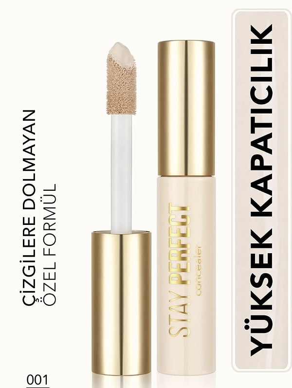 6. Flormar Doğal Bitişli Kapatıcı (SOĞUK ALT TON) - Stay Perfect Concealer - 001 Fair